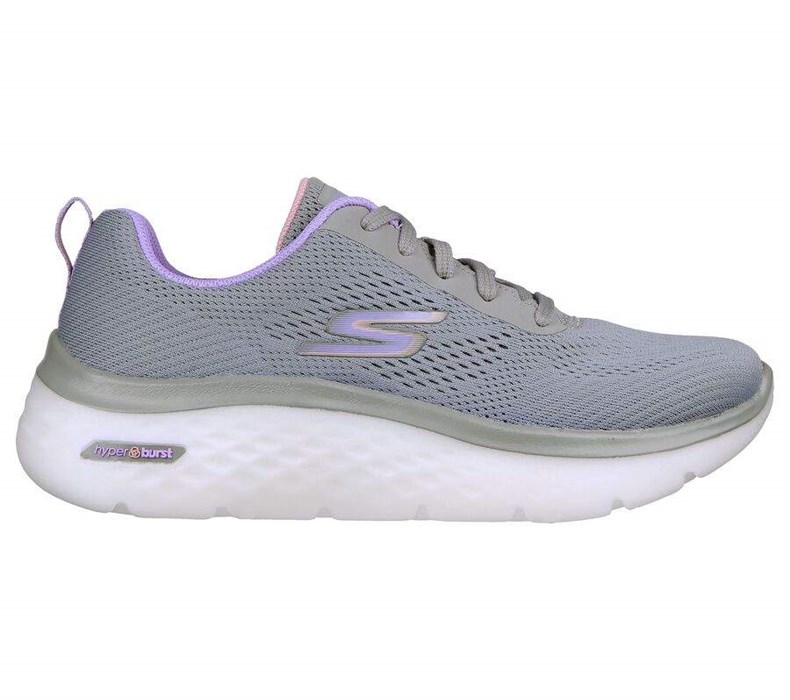 Dámské Tréninkové Boty Skechers GO WALK Hyper Burst Šedé Fialové | SALQYVD-17