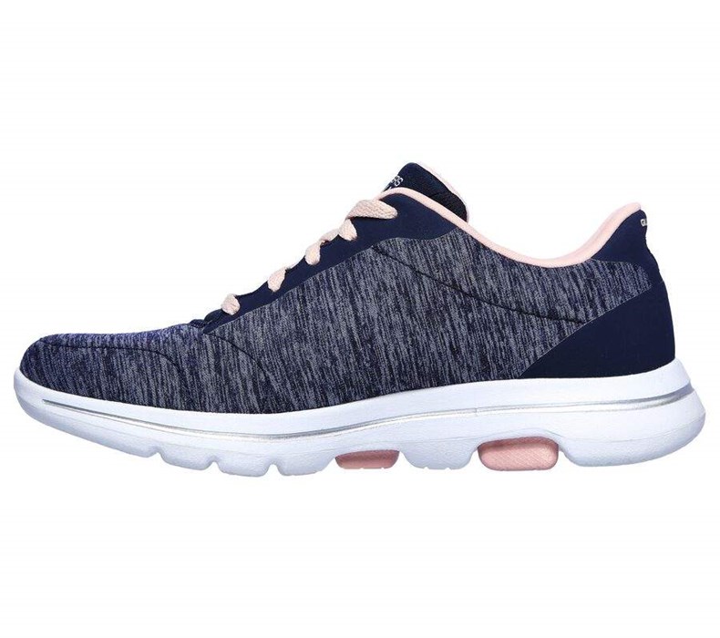 Dámské Tréninkové Boty Skechers GOwalk 5 - True Tmavě Blankyt Růžové | UBWEFKA-24