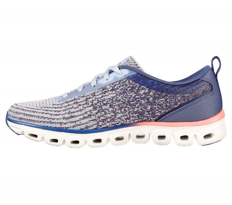 Dámské Tréninkové Boty Skechers Glide-Step Sportovní - Head Start Šedé Fialové | USOCTDZ-91