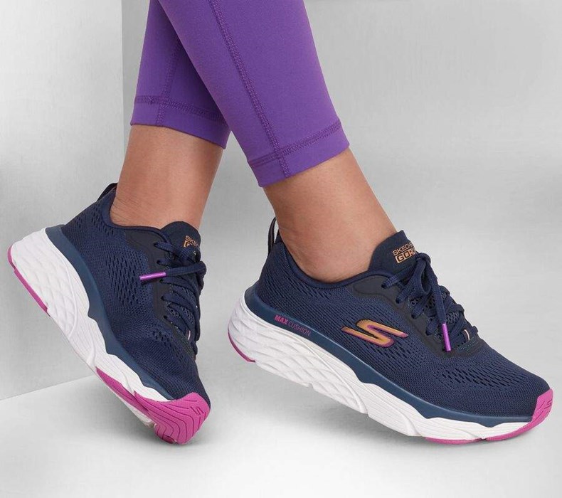 Dámské Tréninkové Boty Skechers Max Cushioning Elite - Destination Point Tmavě Blankyt | EMHSZKD-89