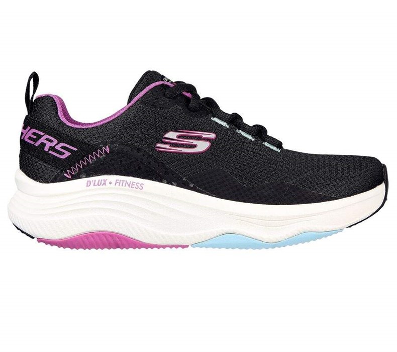 Dámské Tréninkové Boty Skechers Relaxed Fit: D'Lux Fitness - Roam Free Černé Růžové | GPWBOMF-01