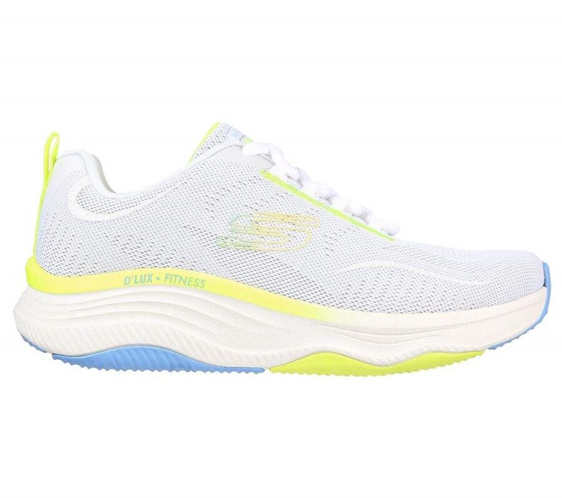 Dámské Tréninkové Boty Skechers Relaxed Fit: D'Lux Fitness Bílé Viacfarebný | OCVDSWJ-98