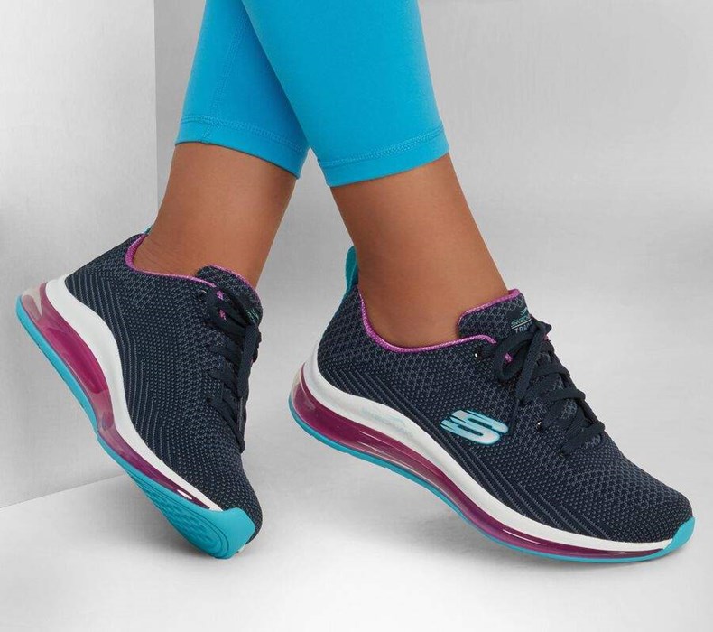 Dámské Tréninkové Boty Skechers Skech-Air Element 2.0 - Amuse Me Tmavě Blankyt Fialové | ADJWZIB-84