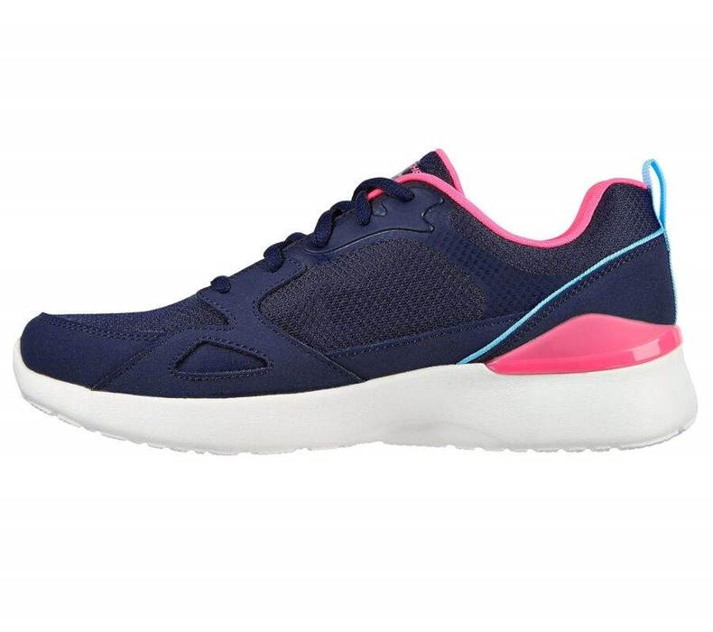 Dámské Tréninkové Boty Skechers Skech-Air Dynamight - Carefree Way Tmavě Blankyt Růžové | EQGXYOP-40