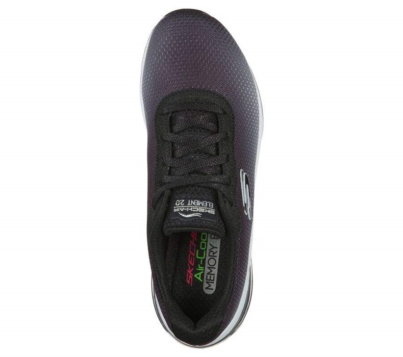 Dámské Tréninkové Boty Skechers Skech-Air Element 2.0 Černé Bílé | GYQILMW-49