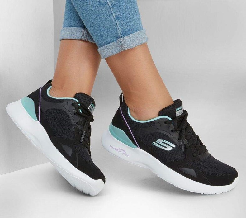 Dámské Tréninkové Boty Skechers Skech-Air Dynamight - Carefree Way Černé Mátově Zelená | MEDZLBV-59