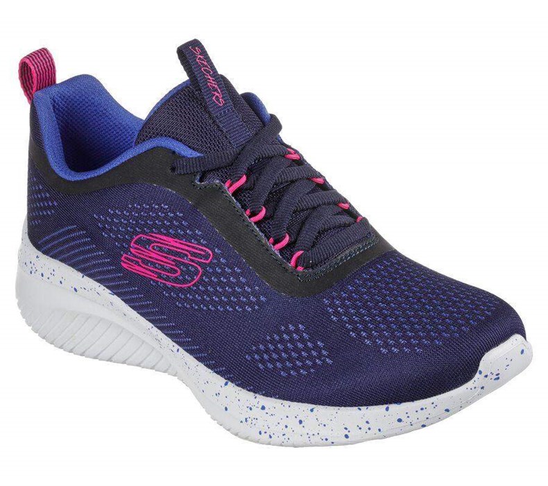 Dámské Tréninkové Boty Skechers Ultra Flex 3.0 - New Horizon Tmavě Blankyt Růžové | DGVWPQC-05