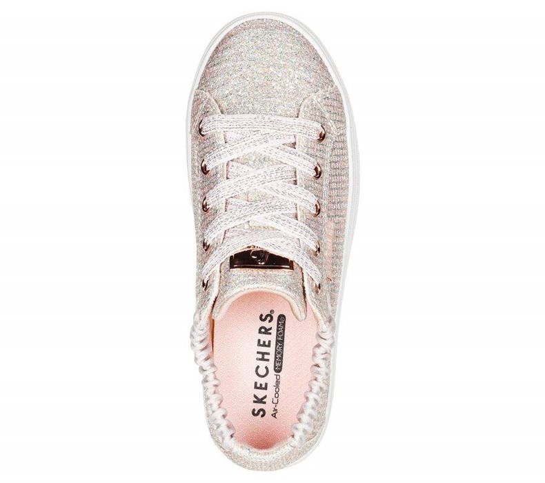 Dívčí Boty Casual Skechers Double Up - Glitter Shines Růžové | QFJSNPC-65