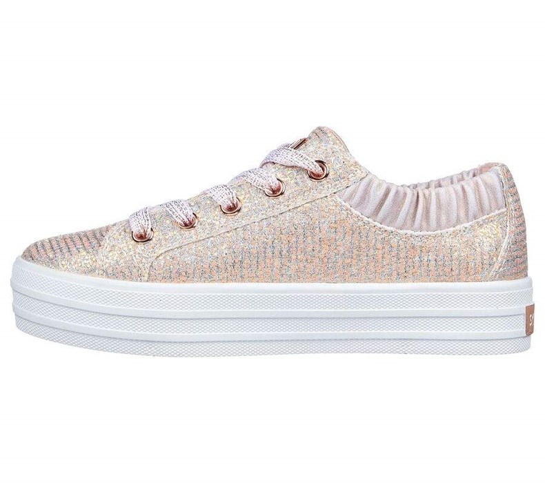 Dívčí Boty Casual Skechers Double Up - Glitter Shines Růžové | QFJSNPC-65