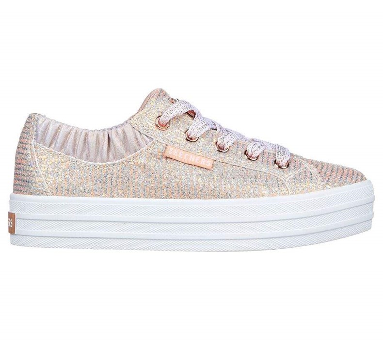 Dívčí Boty Casual Skechers Double Up - Glitter Shines Růžové | QFJSNPC-65