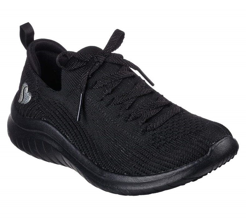 Dívčí Mokasíny Skechers Ultra Flex 2.0 - Classic Černé | BFMPVHG-18