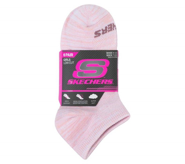 Dívčí Ponožky Skechers 6 Pack Low Cut Color Stripe Viacfarebný | VKAXUWR-05