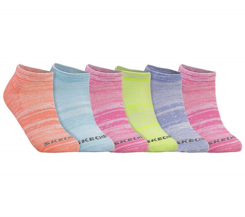 Dívčí Ponožky Skechers 6 Pack Low Cut Color Stripe Viacfarebný | VKAXUWR-05