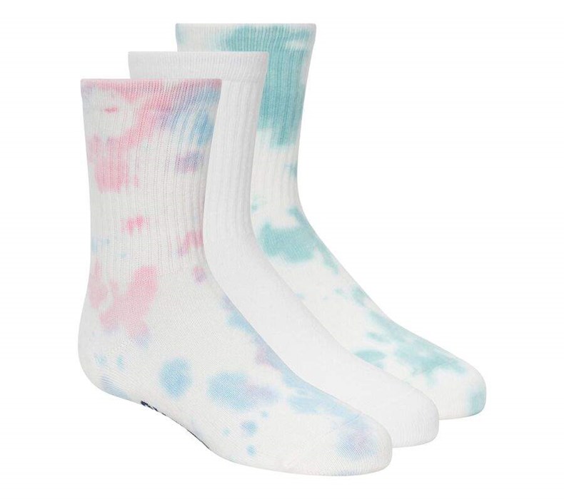 Dívčí Ponožky Skechers Tie-Dye Crew - 3 Pack Viacfarebný | SINFVTU-75