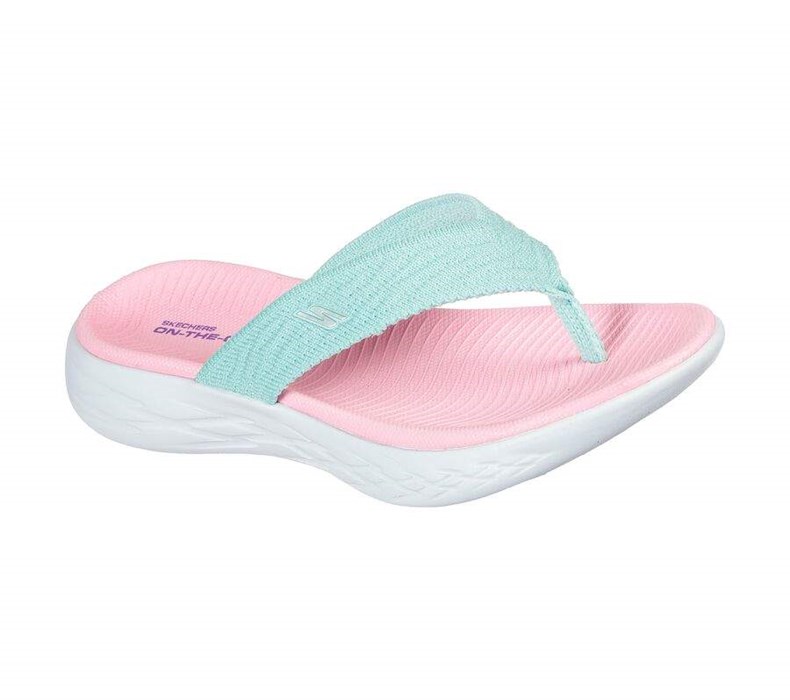 Dívčí Sandály Skechers On the GO 600 - Sunny Horizon Tyrkysové Růžové | RWEGLFN-05