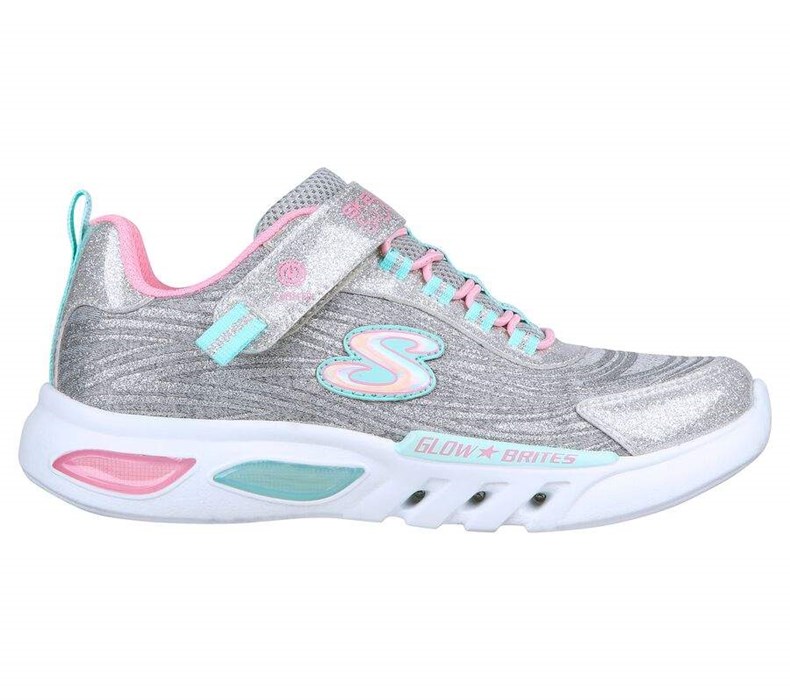 Dívčí Tenisky Skechers Glow-Brites - Dazzle Force Světle Šedé | ZVHJXYF-67