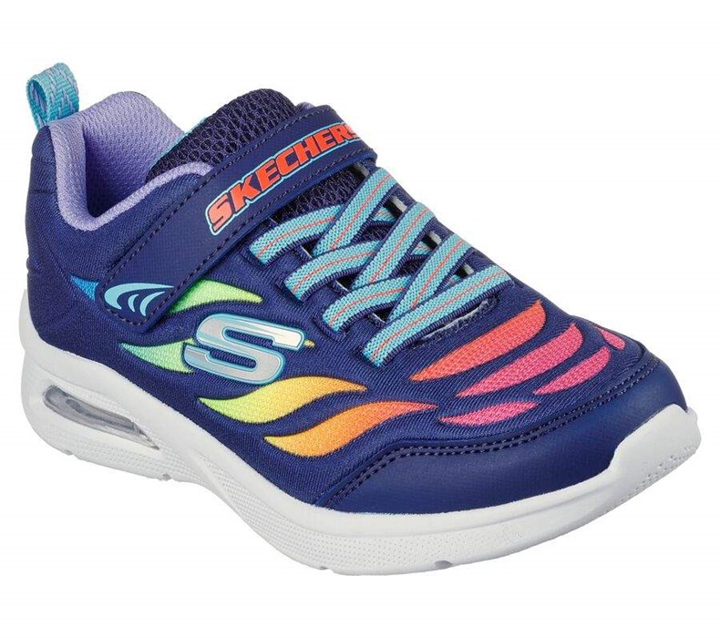 Dívčí Tenisky Skechers Microspec Max - Airy Color Tmavě Blankyt Viacfarebný | XYGBKJA-40