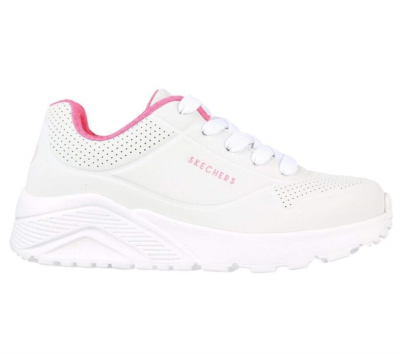 Dívčí Tenisky Skechers Uno Lite - In My Zone Bílé Růžové | SFMLHJO-51