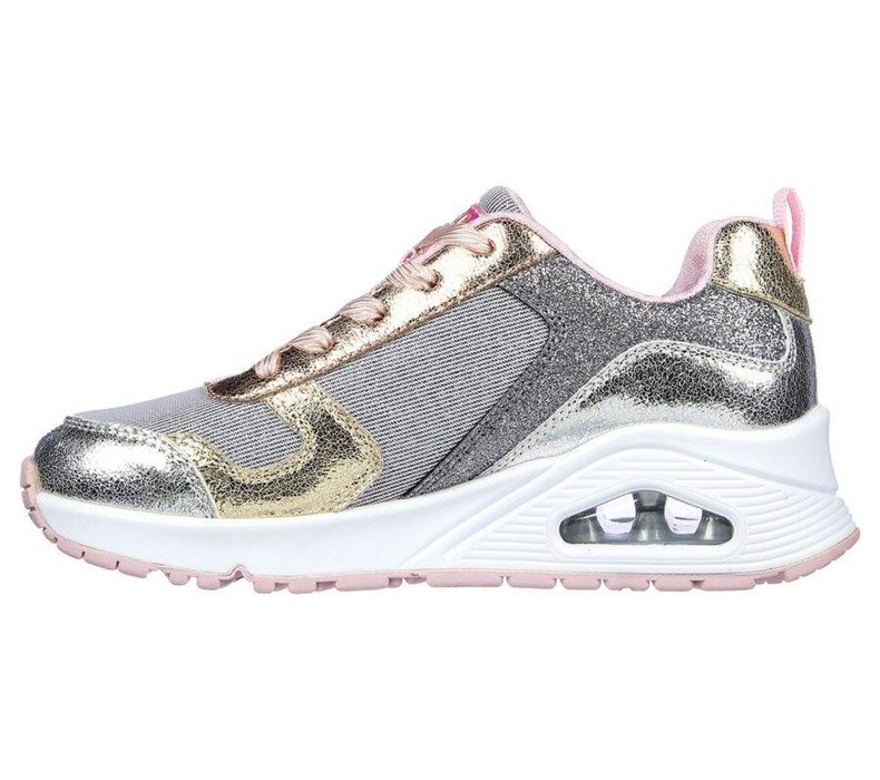 Dívčí Tenisky Skechers Uno - Metallic Remix Zlaté | JXLCKOU-16