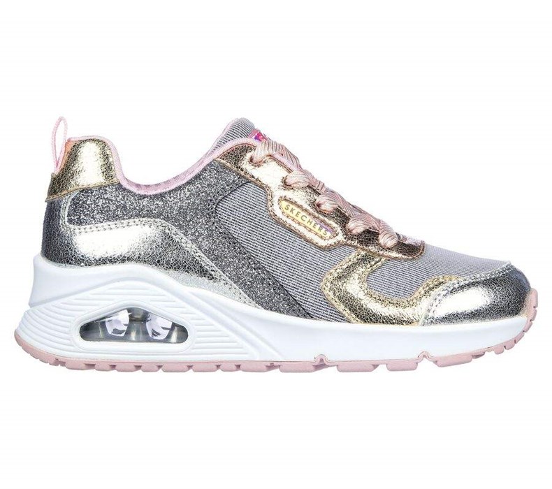 Dívčí Tenisky Skechers Uno - Metallic Remix Zlaté | JXLCKOU-16