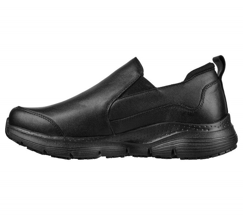 Pánské Bezpečnostní Boty Skechers Arch Fit SR - Genty Černé | OVKPQBD-63