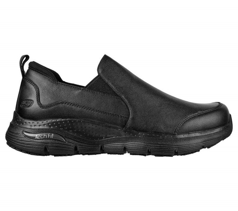 Pánské Bezpečnostní Boty Skechers Arch Fit SR - Genty Černé | OVKPQBD-63