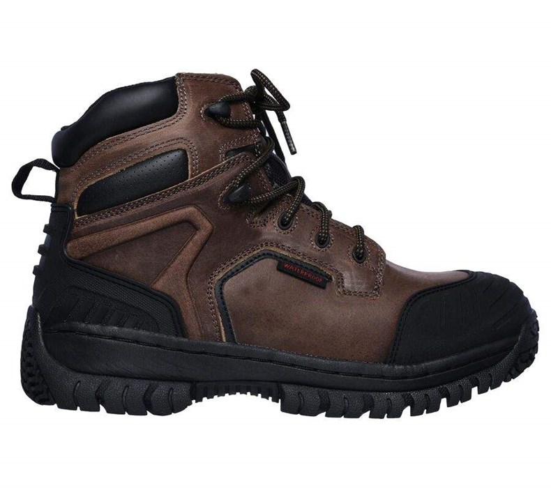 Pánské Bezpečnostní Boty Skechers Hartan - Caledon WP Hnědé | HDMWPKQ-83