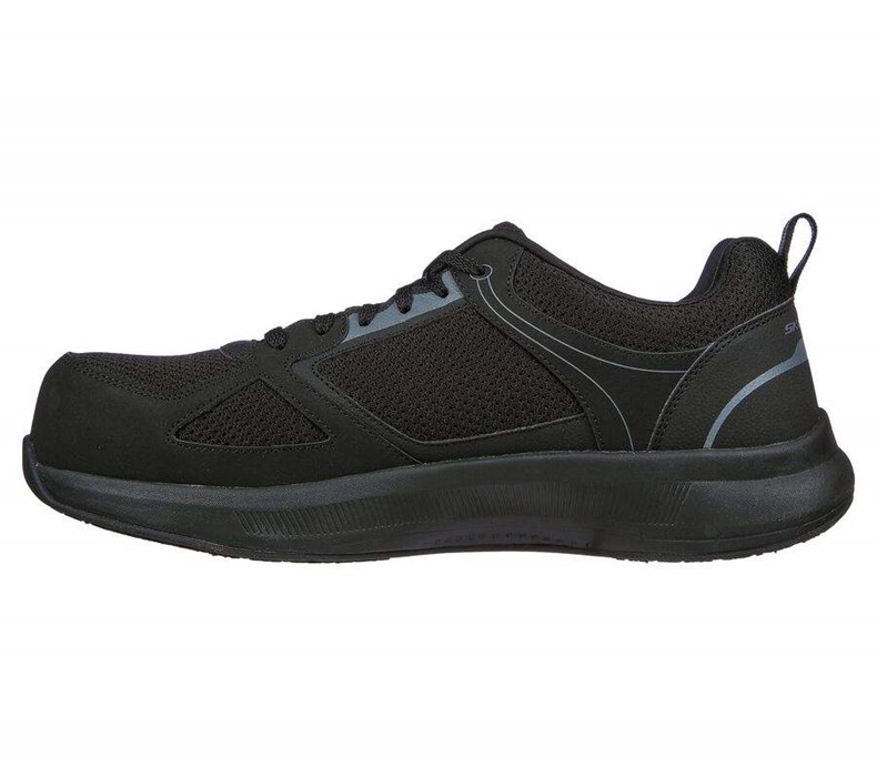 Pánské Bezpečnostní Boty Skechers Pulser SR Carbon Fiber Špicí Černé | TSIKOPG-46