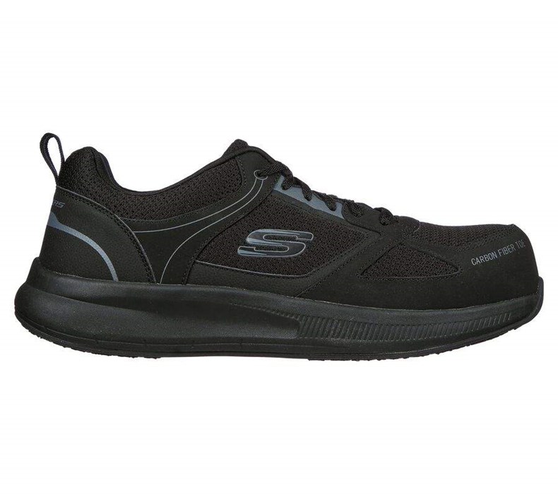 Pánské Bezpečnostní Boty Skechers Pulser SR Carbon Fiber Špicí Černé | TSIKOPG-46