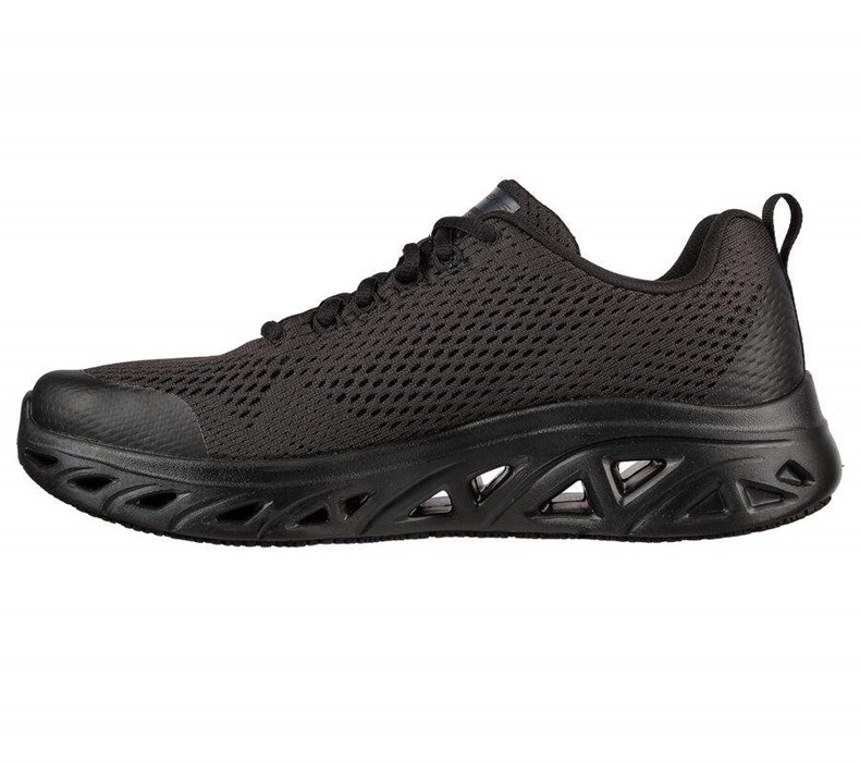 Pánské Bezpečnostní Boty Skechers Relaxed Fit: Glide-Step SR - Stauntap Černé | AEWBVCP-40