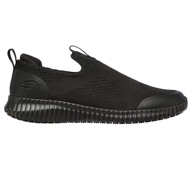 Pánské Bezpečnostní Boty Skechers Relaxed Fit: Cessnock - Colleton SR Černé | BXPTNYM-30