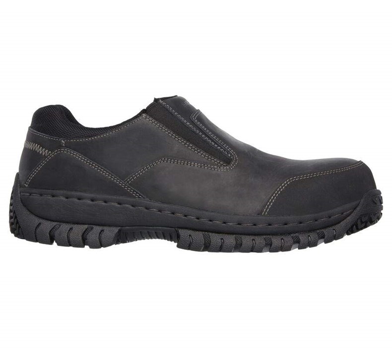 Pánské Bezpečnostní Boty Skechers Relaxed Fit: Hartan ST Černé | CQHUEGJ-86