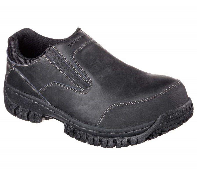 Pánské Bezpečnostní Boty Skechers Relaxed Fit: Hartan ST Černé | CQHUEGJ-86