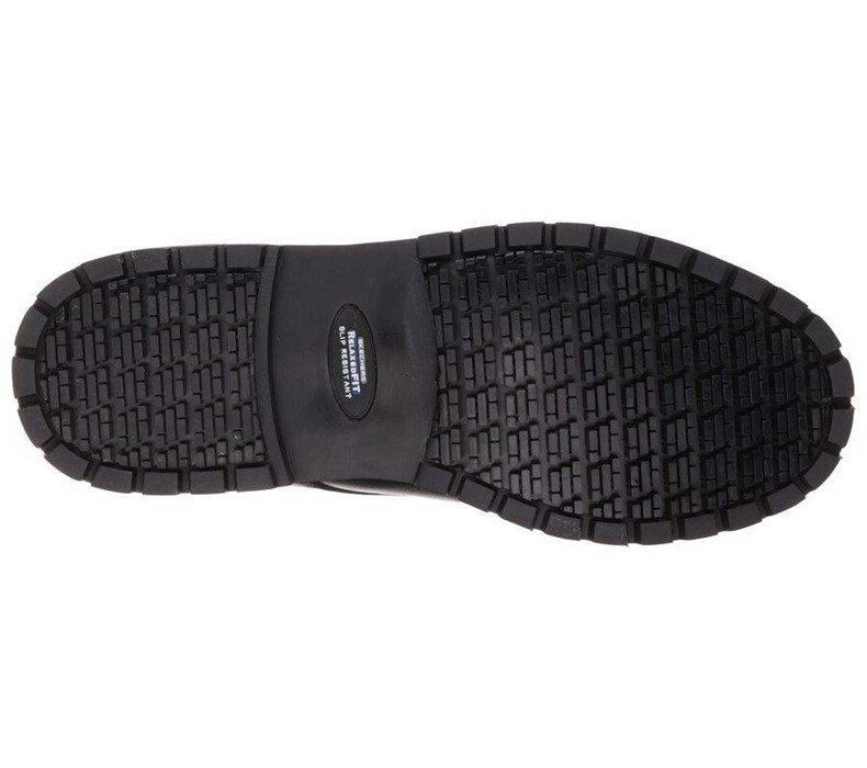 Pánské Bezpečnostní Boty Skechers Relaxed Fit: Cottonwood - Elks SR Černé | DHOIRVF-64