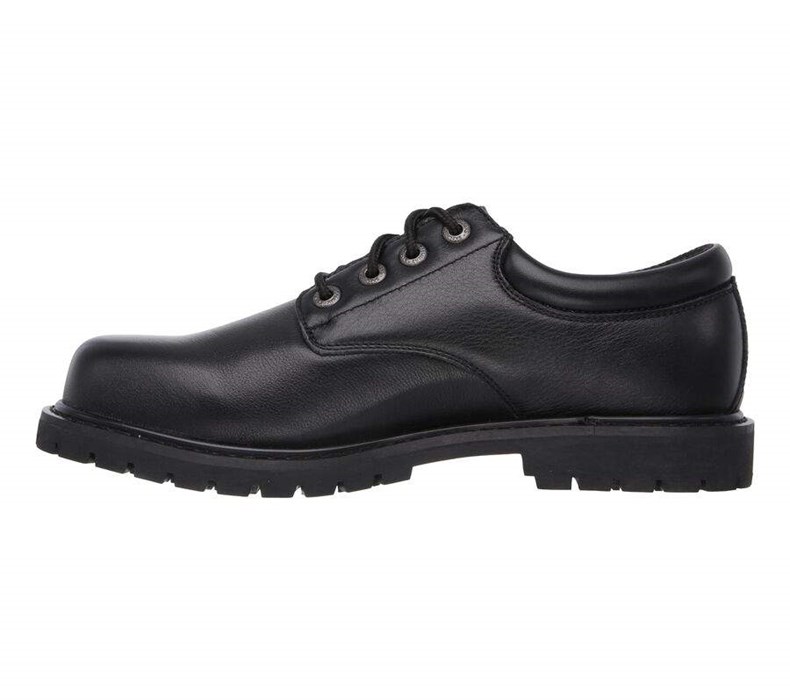 Pánské Bezpečnostní Boty Skechers Relaxed Fit: Cottonwood - Elks SR Černé | DHOIRVF-64