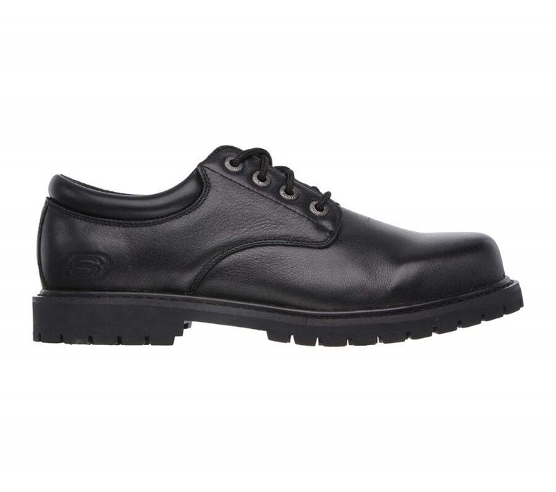 Pánské Bezpečnostní Boty Skechers Relaxed Fit: Cottonwood - Elks SR Černé | DHOIRVF-64