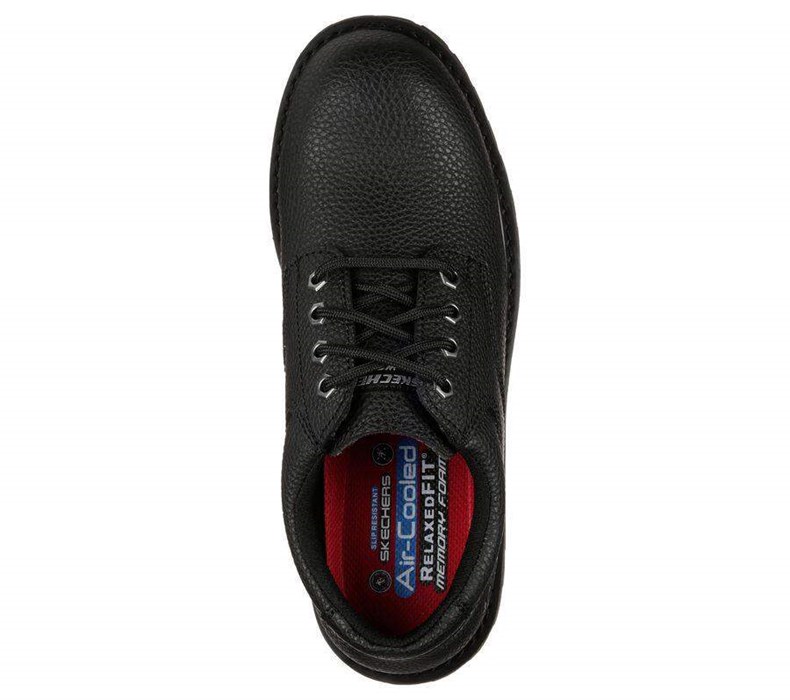 Pánské Bezpečnostní Boty Skechers Relaxed Fit: Cottonwood - Jaken SR Černé | HNFPBSM-86