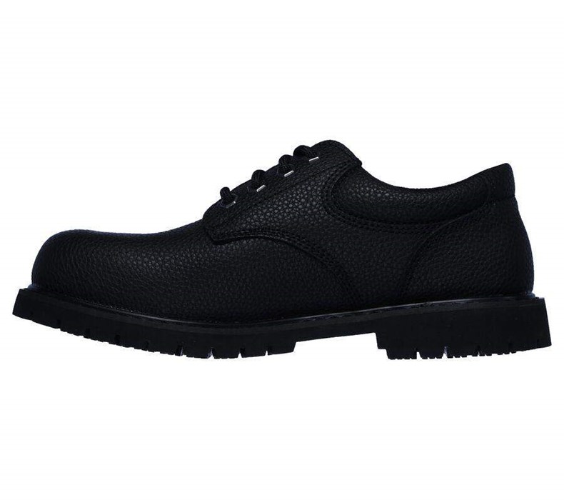 Pánské Bezpečnostní Boty Skechers Relaxed Fit: Cottonwood - Jaken SR Černé | HNFPBSM-86