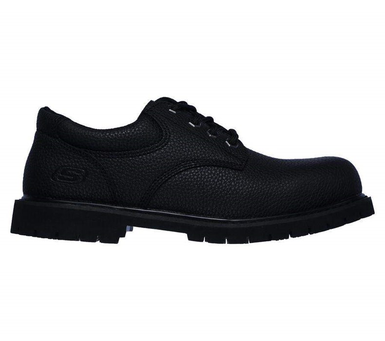 Pánské Bezpečnostní Boty Skechers Relaxed Fit: Cottonwood - Jaken SR Černé | HNFPBSM-86