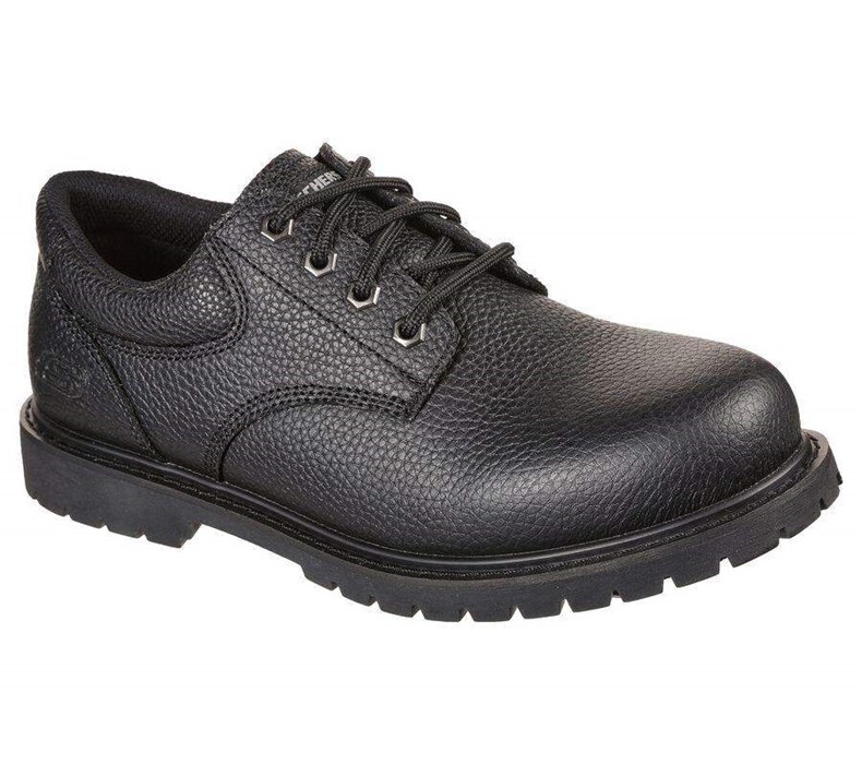 Pánské Bezpečnostní Boty Skechers Relaxed Fit: Cottonwood - Jaken SR Černé | HNFPBSM-86