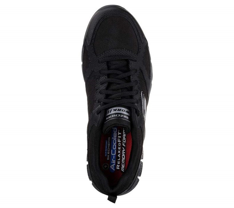 Pánské Bezpečnostní Boty Skechers Relaxed Fit: Telfin - Sanphet SR Černé | JRCMUAH-95