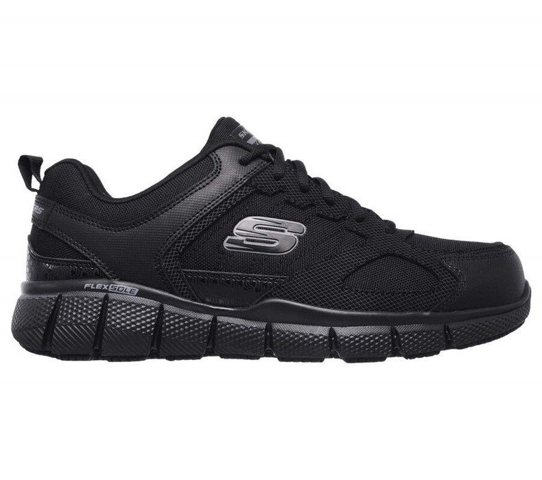 Pánské Bezpečnostní Boty Skechers Relaxed Fit: Telfin - Sanphet SR Černé | JRCMUAH-95