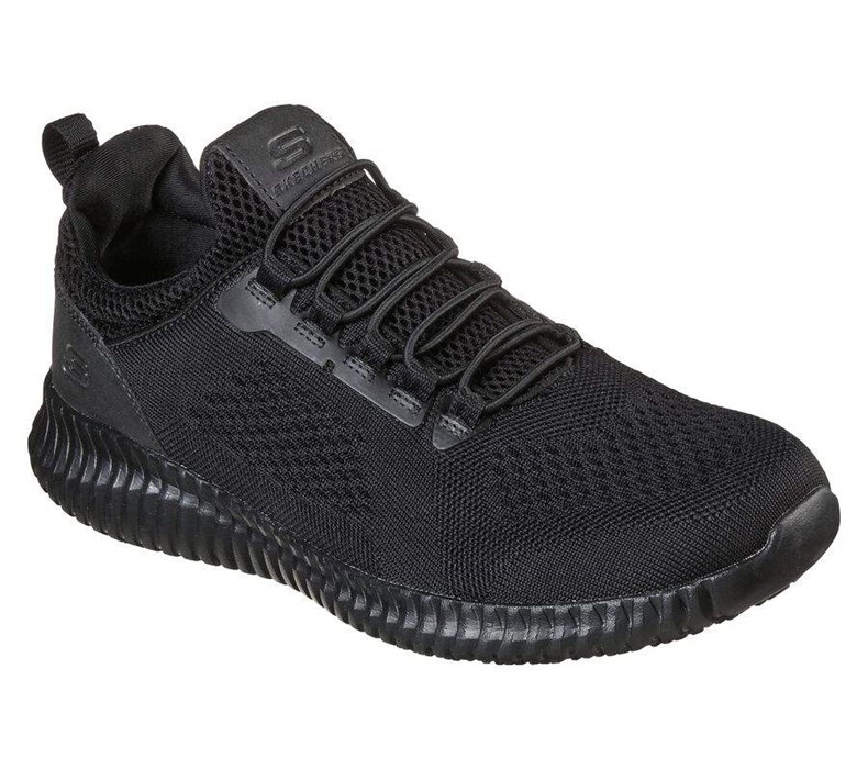 Pánské Bezpečnostní Boty Skechers Relaxed Fit: Cessnock SR Černé | KEJXZOH-21