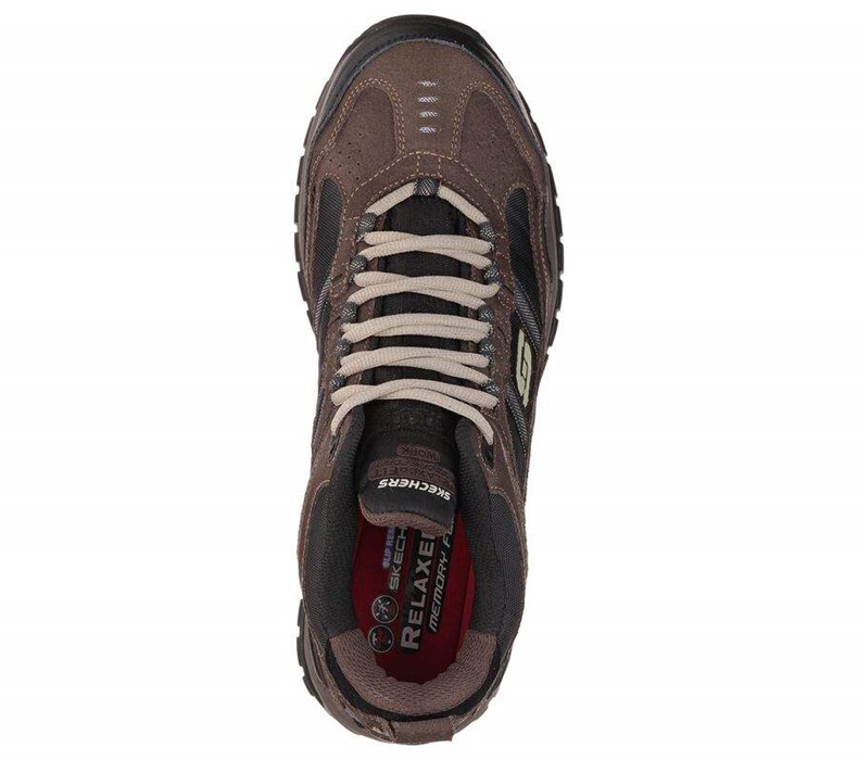 Pánské Bezpečnostní Boty Skechers Relaxed Fit: Soft Stride - Canopy Comp Špicí Hnědé | KEZAPSD-86