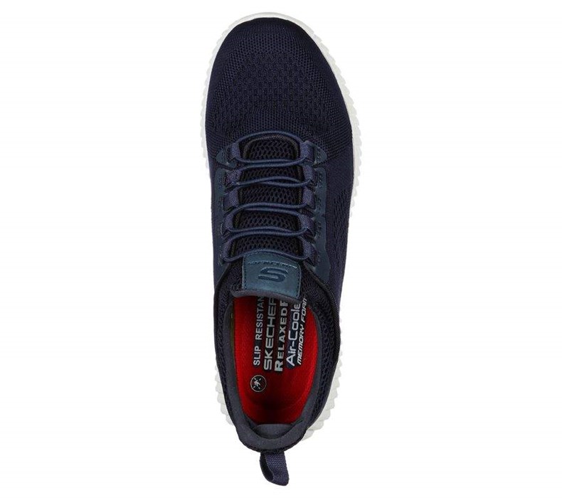 Pánské Bezpečnostní Boty Skechers Relaxed Fit: Cessnock SR Tmavě Blankyt | LJVMDBK-20