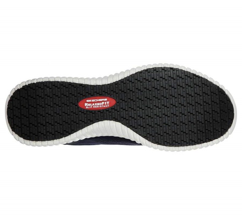 Pánské Bezpečnostní Boty Skechers Relaxed Fit: Cessnock SR Tmavě Blankyt | LJVMDBK-20