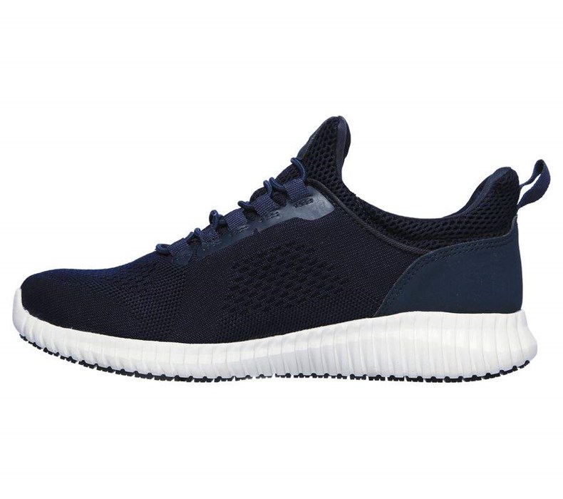 Pánské Bezpečnostní Boty Skechers Relaxed Fit: Cessnock SR Tmavě Blankyt | LJVMDBK-20