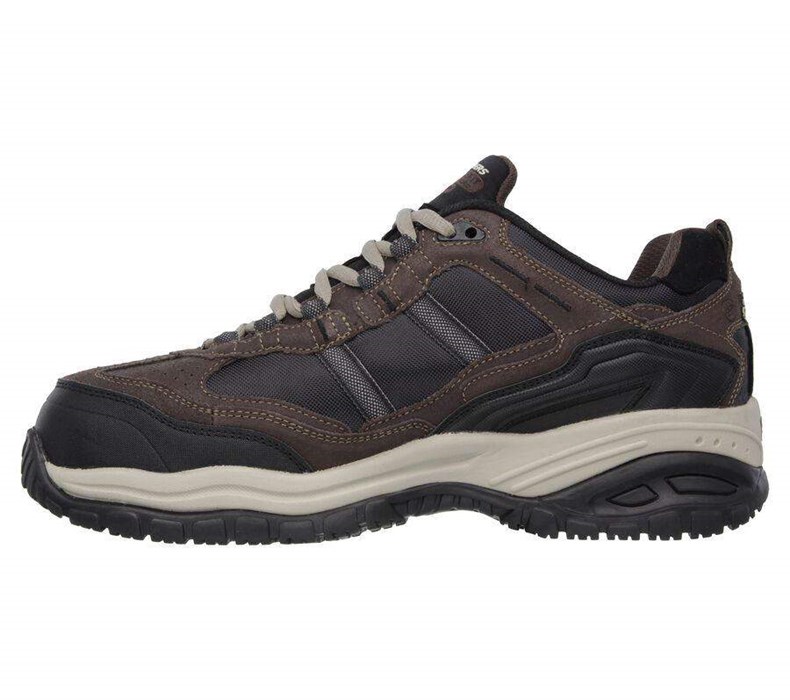 Pánské Bezpečnostní Boty Skechers Relaxed Fit: Soft Stride - Grinnell Comp Hnědé | MXCAWOR-29