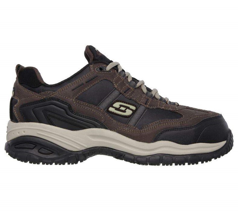 Pánské Bezpečnostní Boty Skechers Relaxed Fit: Soft Stride - Grinnell Comp Hnědé | MXCAWOR-29