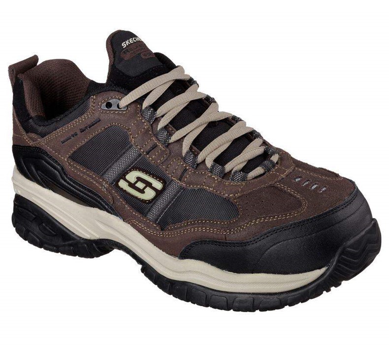 Pánské Bezpečnostní Boty Skechers Relaxed Fit: Soft Stride - Grinnell Comp Hnědé | MXCAWOR-29